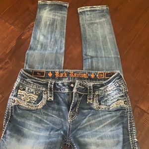 Rock Revival light wash jean